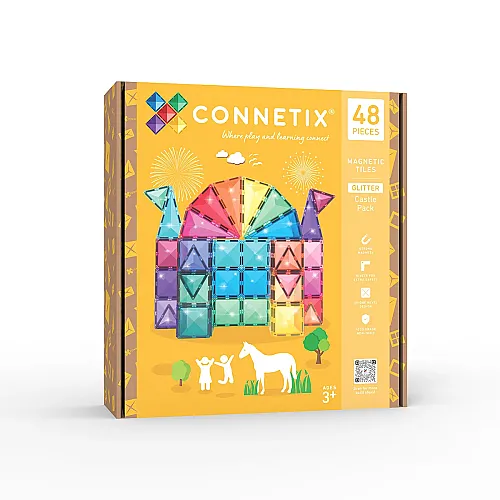 Connetix Glitter Castle Pack Manyetik Bloklar - 48 Parça - 1