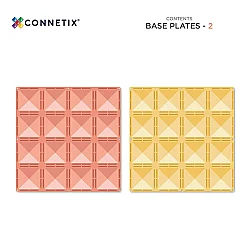 Connetix Pastel Lemon & Peach Base Plate Manyetik Bloklar - 2 Parça - 6