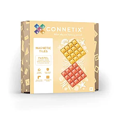 Connetix Pastel Lemon & Peach Base Plate Manyetik Bloklar - 2 Parça - 1