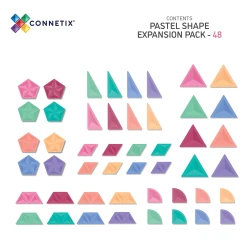 Connetix Pastel Shape Expansion Set - 48 Pieces Con-Eu-P48Se - 2