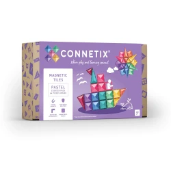 Connetix Pastel Starter Set - 64 Pieces Con-Eu-P64 - 1