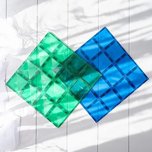 Connetix Rainbow Blue & Green Base Plate Manyetik Bloklar - 2 Parça - 5