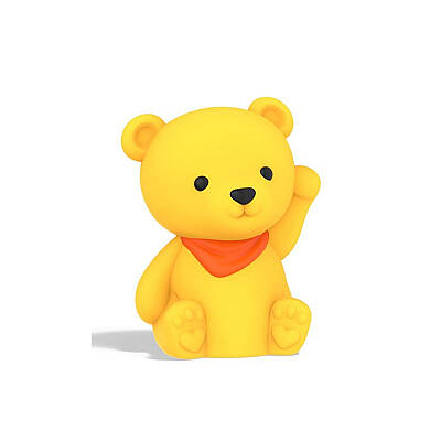 Dhink Silicone Night Light Teddy Bear Yellow Dhink436-01 - 1