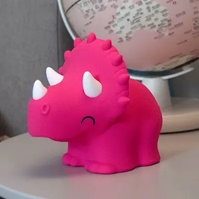 Dhink Silicone Night Lamp Triceratops Pink Dhink440-01 - 3