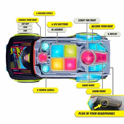 Dickie Sound And Light Beat Hero Dj Car Smb-203767001 - 3