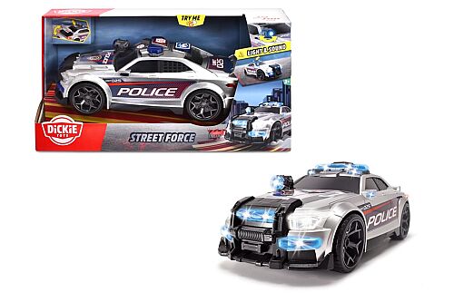 Dickie Toys Street Force Işıklı ve Sesli Motorlu Polis Arabası 33 Cm 203307004 - 1