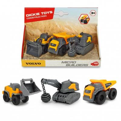 Dickie Volvo Licensed Construction Vehicles Set Of 3 203722009 - 1