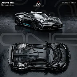 Die Cast Original Model Mercedes Benz Amg One 1/64 - Om646411 - Starlight Black - 2