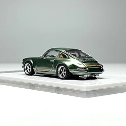 Die Cast Porsche Singer Zincit Model 1:64 Coupe - Metallic Oak Green - 6
