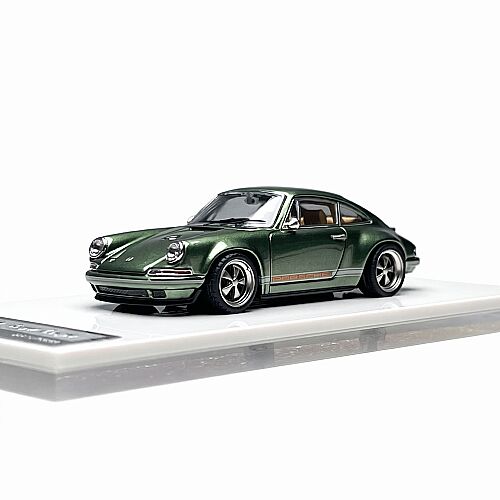 Die Cast Porsche Singer Zincit Model 1:64 Coupe - Metallic Oak Green - 1