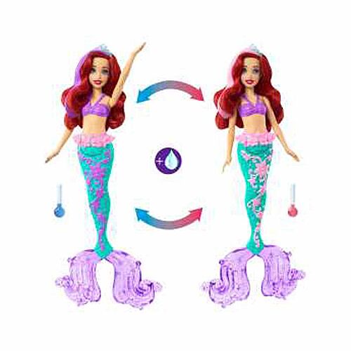 Disney Prenses Muhteşem Renk Değiştiren Saçlı Deniz Kızı Ariel HLW00 - 3