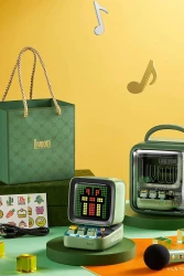 Divoom Ditoo 15W Green Bluetooth Speaker With Mic Pixel Display And Karaoke Microphone - 6