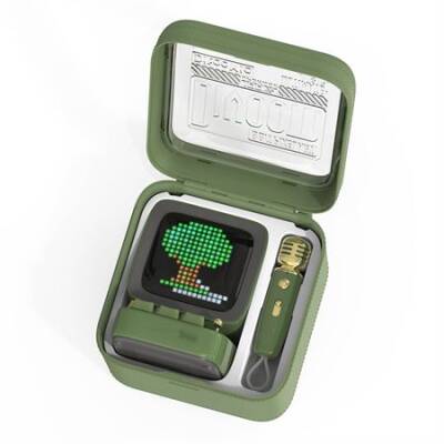 Divoom Ditoo 15W Green Bluetooth Speaker With Mic Pixel Display And Karaoke Microphone - 5