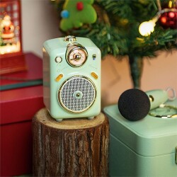 Divoom Fairy Ok Mini Bluetooth Speaker With Microphone, Green - 5