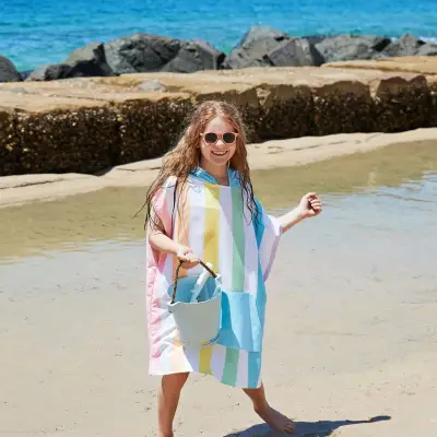 Dock& Bay 3-5 Years Uv Protected Children's Poncho - Unicorn Waves Pancosum100 - 7