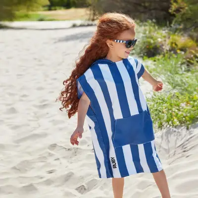 Dock & Bay 6-10 Years Uv Protected Children's Poncho - Whitsunday Blue Pancocab202 - 3