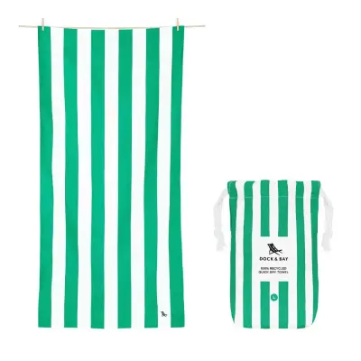 Dock & Bay L Beach Towel Cabana - Cancun Green Havlucab101 - 1