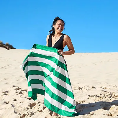 Dock & Bay L Beach Towel Cabana - Cancun Green Havlucab101 - 1