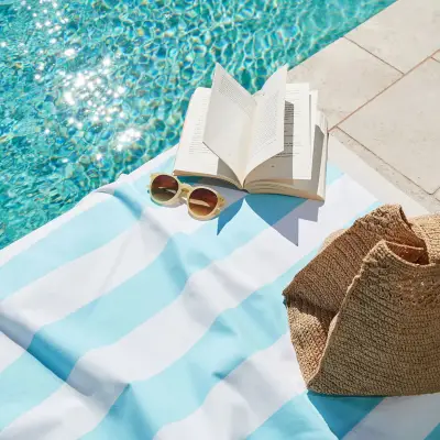 Dock & Bay L Beach Towel Cabana - Tulum Blue Towelcab102 - 4