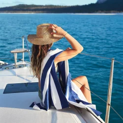 Dock & Bay L Beach Towel Cabana - Whitsunday Blue Towelcab105 - 4