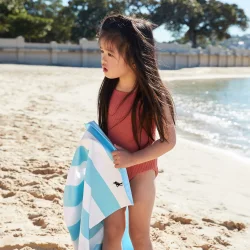 Dock& Bay M Kids' Beach Towel Cabana - Jumpsuit Blue Towelcab200 - 8