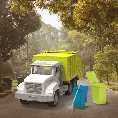 Driven Remote Controlled Mini Recycling Truck - Green Wh1134Z - 8