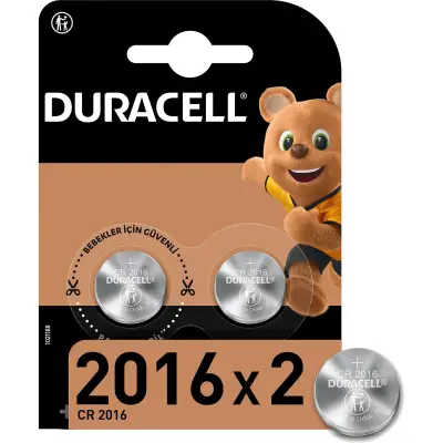 Duracell Button Battery 2016 2-Pack 3 Volt 5010971 - 1