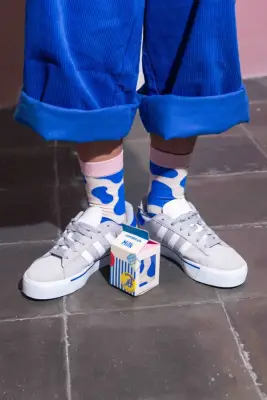 Eat My Socks Blue Milk 5-10 Years Old Children's Socks - 3