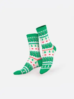 Eat My Socks Xmas Jumper Adult Socks - 2