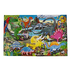 Eeboo 100 Parça Yapboz - Land of Dinosaurs - 3