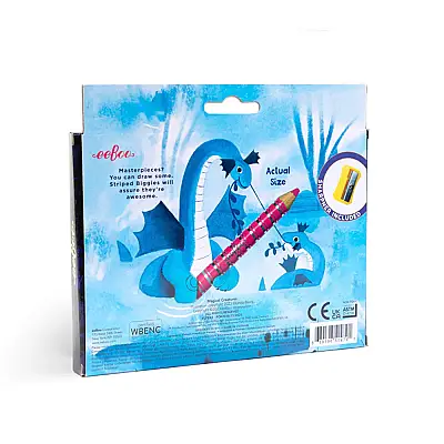 Eeboo 12'li Büyük Kuru Boya Kalemi - Magical Creatures - 4