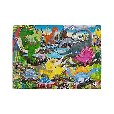 Eeboo 20 Parça Yapboz - Dinosaur Land - 3