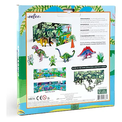 Eeboo 3D Glow in the Dark Oyun Sahnesi - Dino - 5