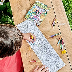 Eeboo Boyama Posteri ve 16 Renk Kuru Boya Seti - Dinosaurs - 4