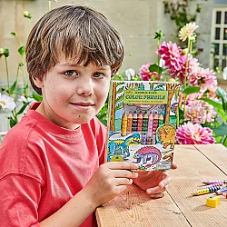 Eeboo Boyama Posteri ve 16 Renk Kuru Boya Seti - Dinosaurs - 2
