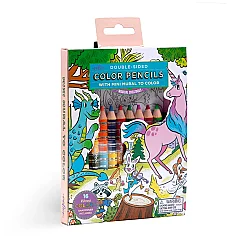 Eeboo Boyama Posteri ve 16 Renk Kuru Boya Seti - Magical Creatures - Eeboo