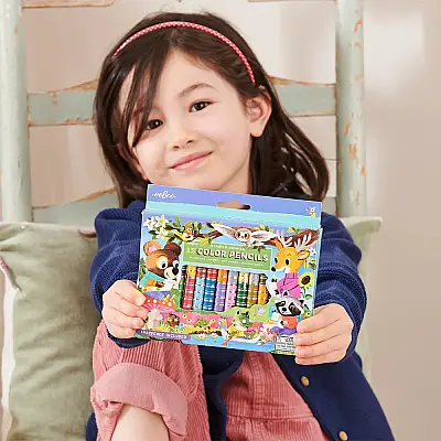 Eeboo Çift Uçlu 24 Renk Chunky Kuru Boya Kalemi - Woodland Friends - 3