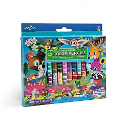 Eeboo Çift Uçlu 24 Renk Chunky Kuru Boya Kalemi - Woodland Friends - Eeboo