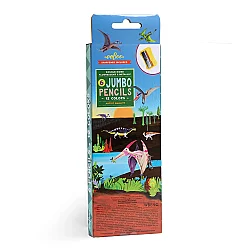 Eeboo Çift Uçlu Jumbo 12 Renk Kuru Boya Kalemi - Dinosaur - 5