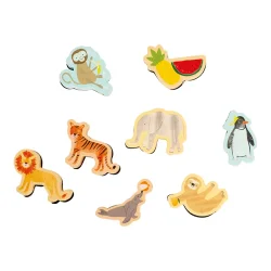 Floss & Rock Stamper Wood Stamping Set / Jungle 48P6033 - 4