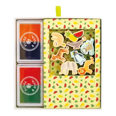 Floss & Rock Stamper Wood Stamping Set / Jungle 48P6033 - 2