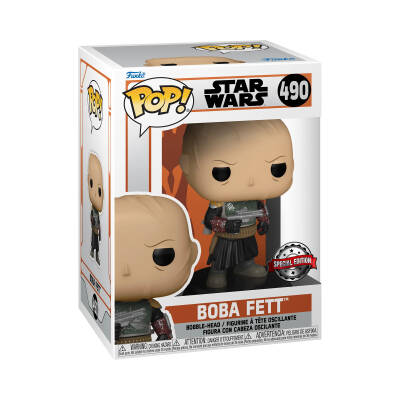 Funko Pop Figur Star Wars: Mandalorian- Boba Fett With Out Helmet Special Edition 58288 - 1