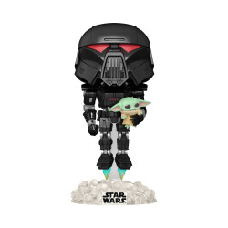 Funko Pop Figur Star Wars: Mandalorian Dark Trooper With Child Glow Special Edition 58286 - 2
