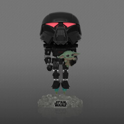 Funko Pop Figur Star Wars: Mandalorian Dark Trooper With Child Glow Special Edition 58286 - 3
