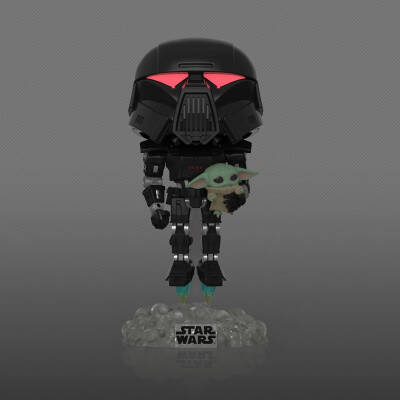 Funko Pop Figur Star Wars: Mandalorian Dark Trooper With Child Glow Special Edition 58286 - 3