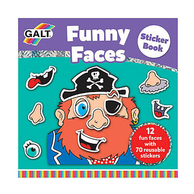 Galt Funny Faces Sticker Book Aktivite Kitabı A3069A - 1