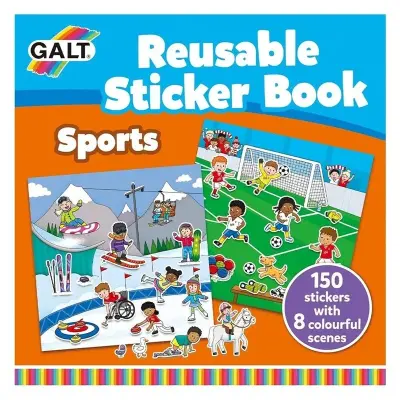 Galt Reusable Sticker Book - Sports 3 Years+ Activity Book 1005446 - 1