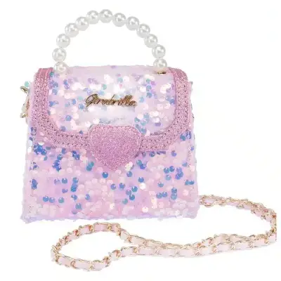Girabrilla Glittery Flap Shoulder Bag Tm-1042 - 1