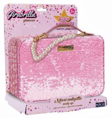 Girabrilla Glittery Suitcase Makeup Bag Tm-1056 - 1