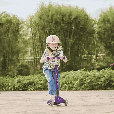 Globber Elite Deluxe Işıklı Scooter - Koyu Mor - 6